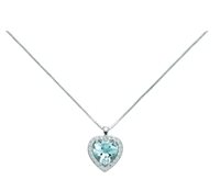 Collana Miluna Donna Acquamarina in Oro bianco Acquamarina 0.95 Ct CLD4213 - CLD4213